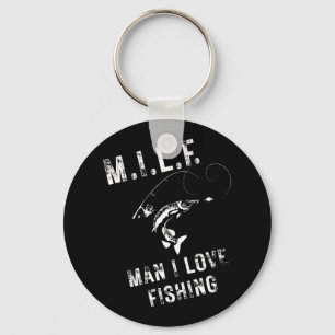 Llavero Hombre que ama la pesca M.i.l.f.