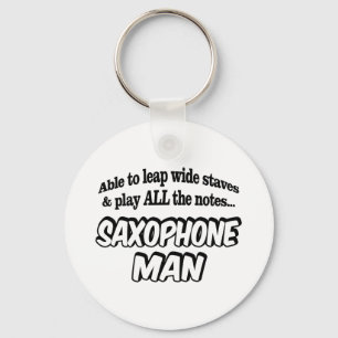 Llavero Hombre saxofón - Superhéroe musical