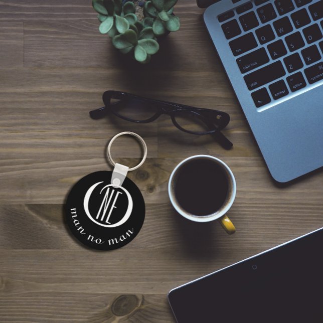 Llavero hombre uno ningún hombre cita negra (Subido por el creador)