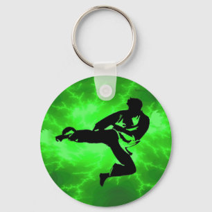 Llavero Hombre verde del relámpago de los artes marciales