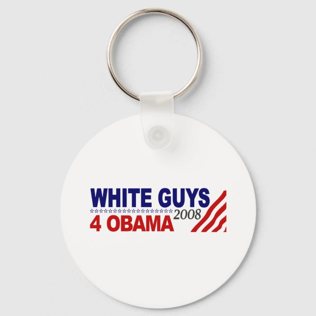 Llavero Hombres blancos para Obama (Anverso)