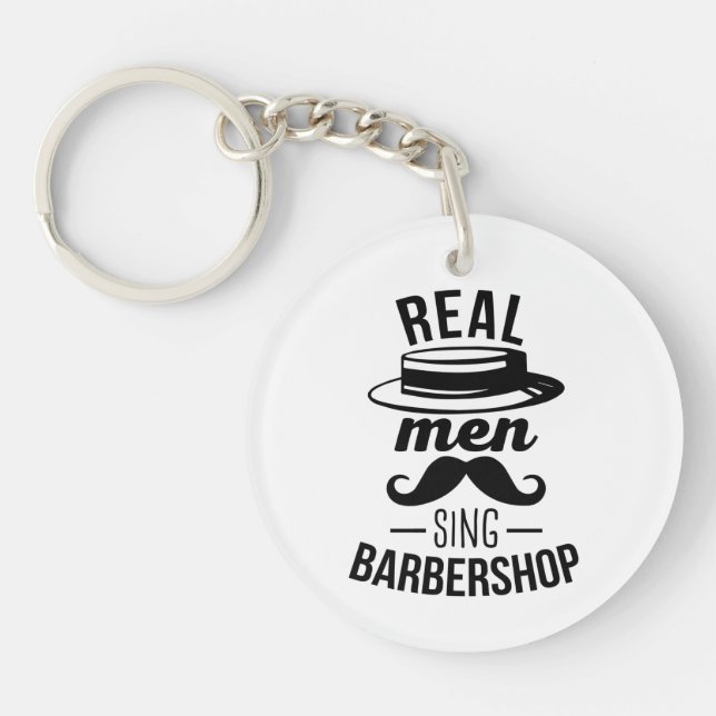Llavero Hombres de verdad cantan Barbershop (Frente)