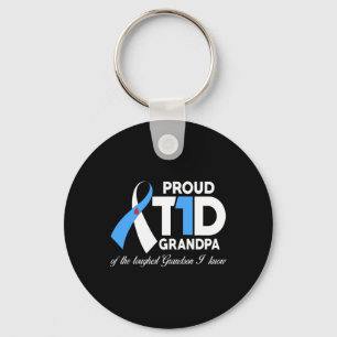 Llavero Hombres Orgullosos Abuelo De T1D De La Diabetes De
