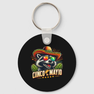 Llavero Hombres retro tacaco dinosaurio Funny Cinco De May