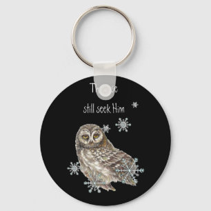 Llavero Hombres Sabios Todavía Buscan Que Cita A Owl Bird
