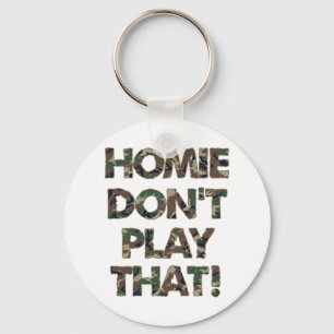 Llavero Homie no juega que camuflaje del verde