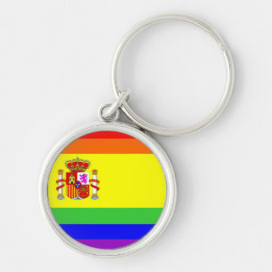 Llavero homosexual orgulloso gay de la bandera del arco