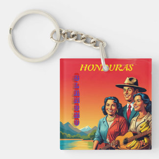Llavero  Honduras OLANCHO Retro poster