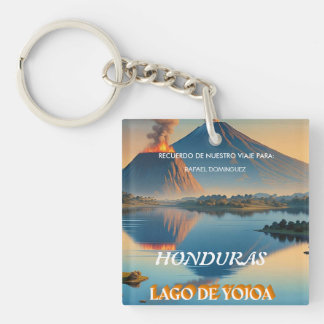 Llavero Honduras Yojoa Lake Retro poster