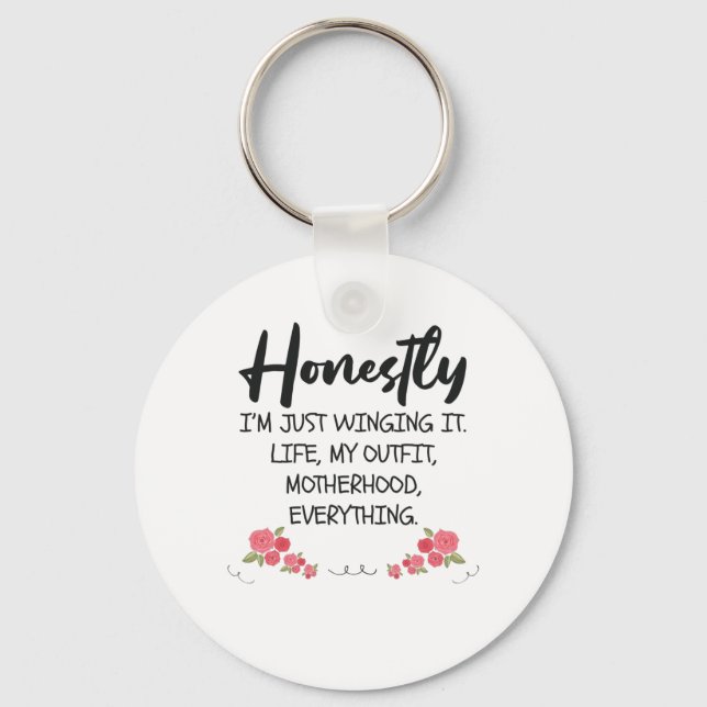 Llavero Honestamente, solo estoy despidiendo un regalo div (Anverso)