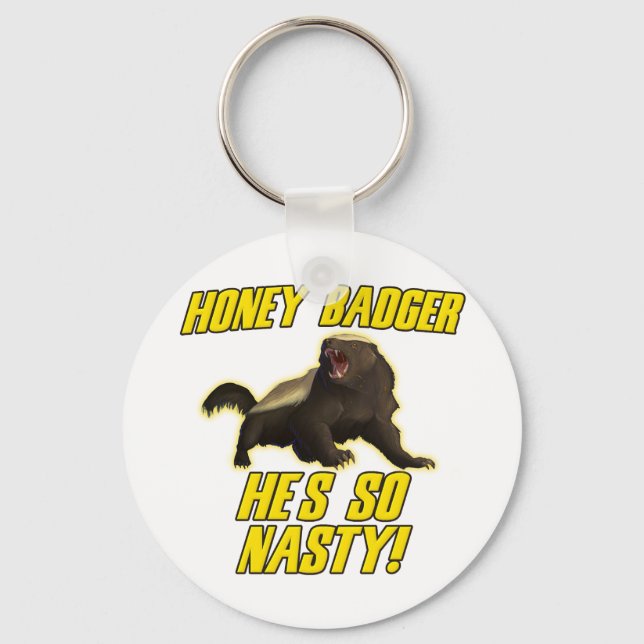 Llavero Honey Badger Es Tan Desagradable (Anverso)