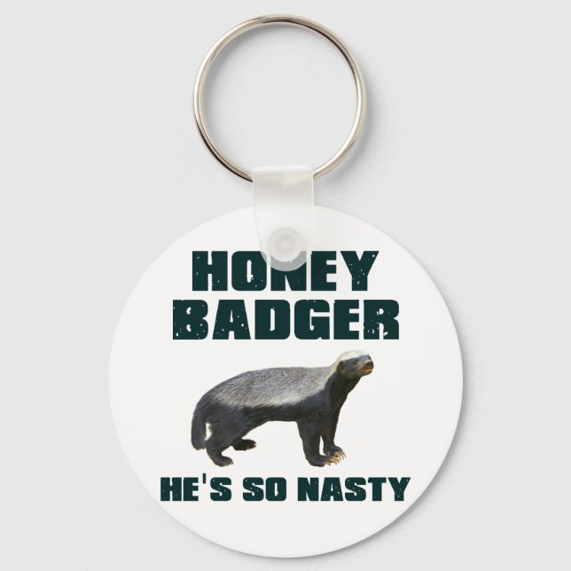 Llavero Honey Badger Es Tan Desagradable (Anverso)