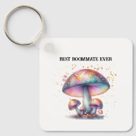 Llavero Hongos Iridescentes Roomie Amuleto Mejor Compañero
