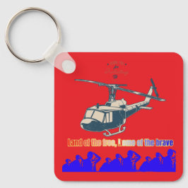 Llavero Honor in every thread light bright red