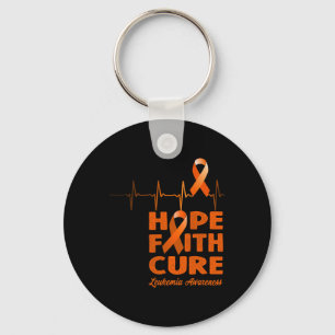 Llavero Hope Faith Cure - Conciencia sobre la leucemia