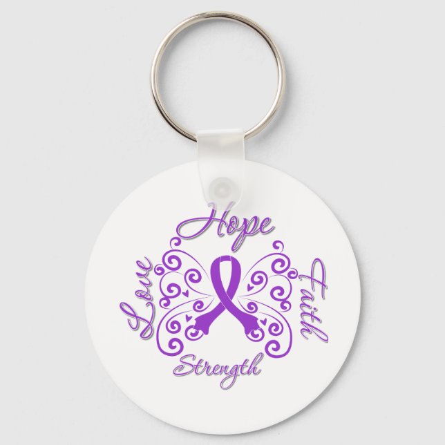 Llavero Hope Faith Love Strength Lupus (Anverso)