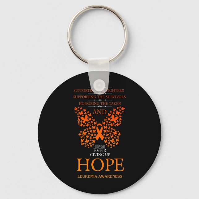 Llavero Hope Leukemia Awareness Naranja Ribbon (Anverso)