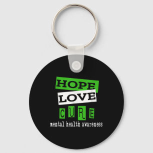 Llavero Hope Love Cure Mental Health Awareness