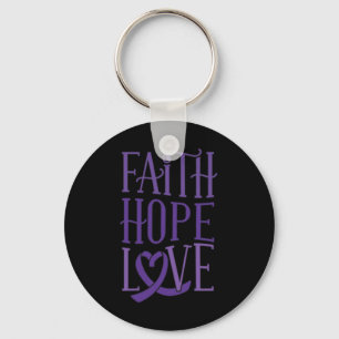 Llavero Hope Love - Fibromialgia Awareness Support Purple