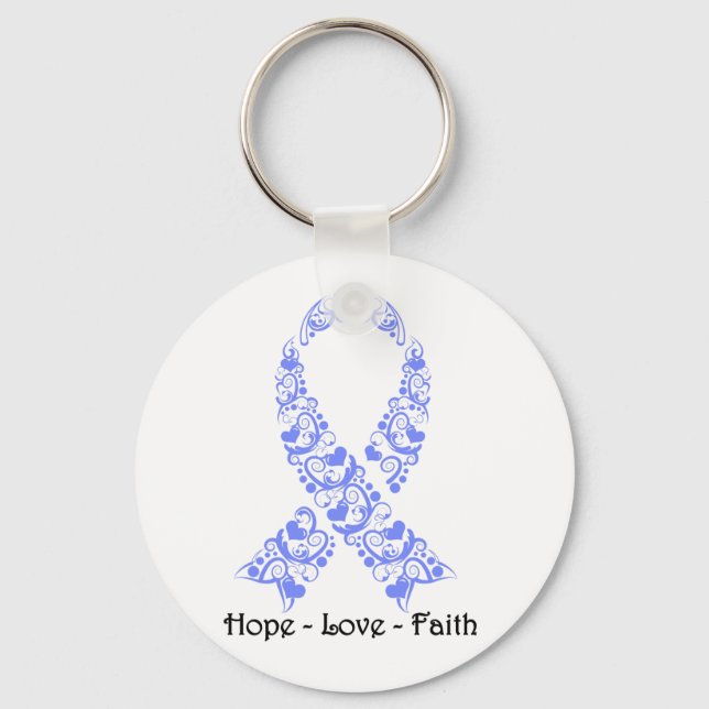 Llavero Hope Periwinkle Awareness Ribbon (Anverso)