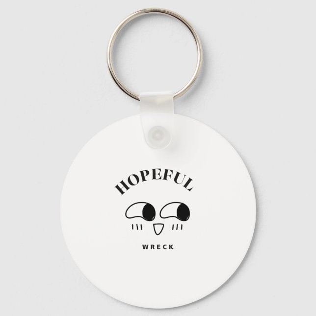Llavero Hopeful Wreck Minimalist Typography Design (Anverso)