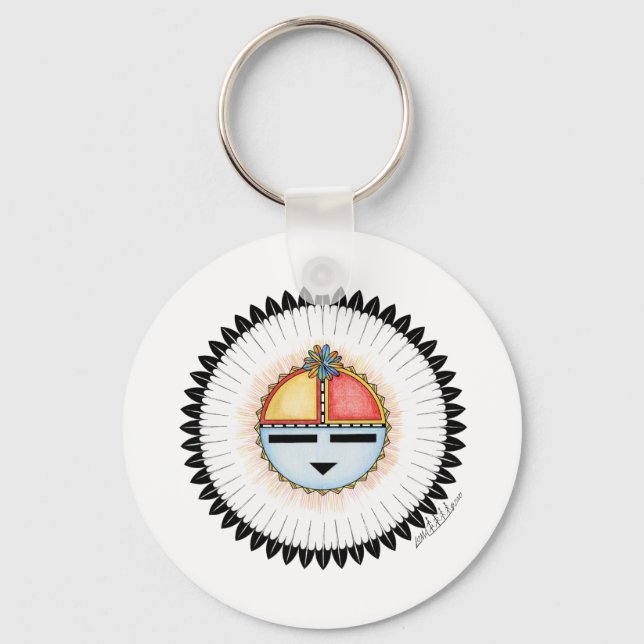 Llavero Hopi Dawa (Sun) Keychain (Anverso)