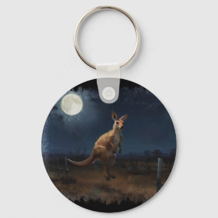 Llavero Hopping Kangaroo & Full Moon