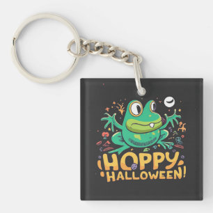 Llavero Hoppy Halloween, Adorable Personalizado Rana