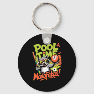 Llavero Hora de piscina madafakas mapache divertido jugado