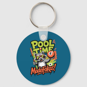 Llavero Hora de piscina madafakas mapache divertido jugado