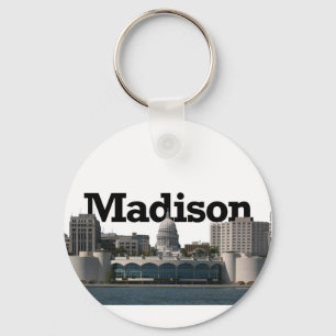 Llavero Horizonte de Madison Wisconsin con Madison en el
