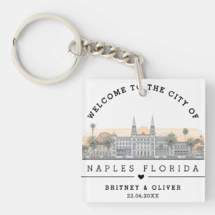 Llavero Horizonte de Nápoles Florida – Favor de boda perso