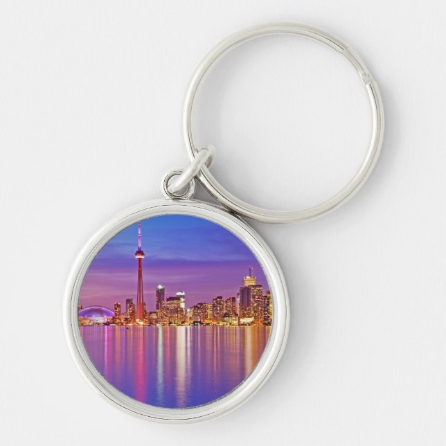 Llavero Horizonte de Toronto al anochecer (Frente)