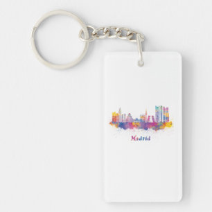 Llavero horizonte madrid acuarela