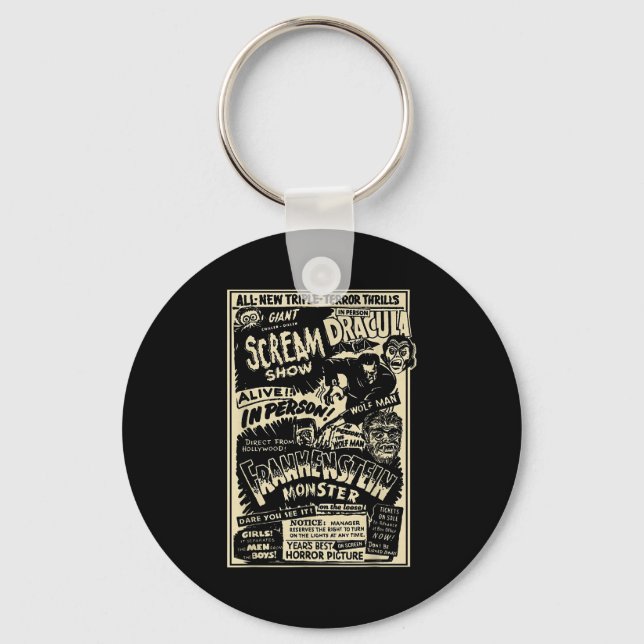Llavero Horror Movie Monster Mummy Dracula Werewolf Franke (Anverso)
