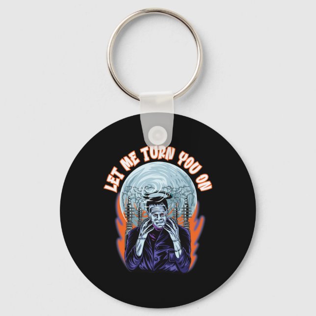 Llavero Horror Vintage De Frankenstein Halloween (Anverso)