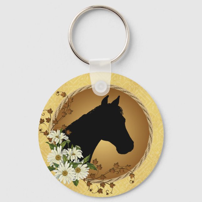 Llavero Horse Head Silhouette (Anverso)