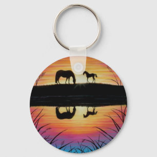Llavero horse keychain - reflection