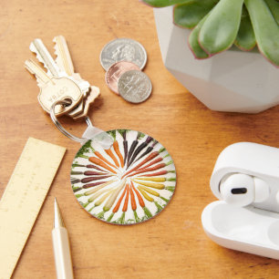 Llavero Hortalizas de zanahoria Colorido Rainbow Pattern G