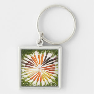 Llavero Hortalizas de zanahoria Colorido Rainbow Pattern G
