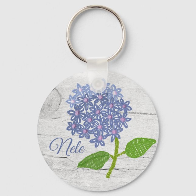 Llavero  Hortensie, personalisiert   (Anverso)
