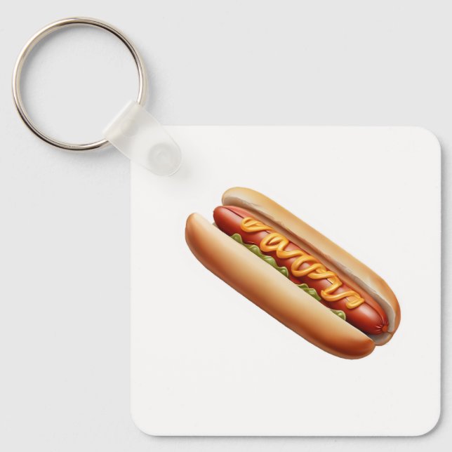 Llavero Hotdog con mostaza (Anverso)