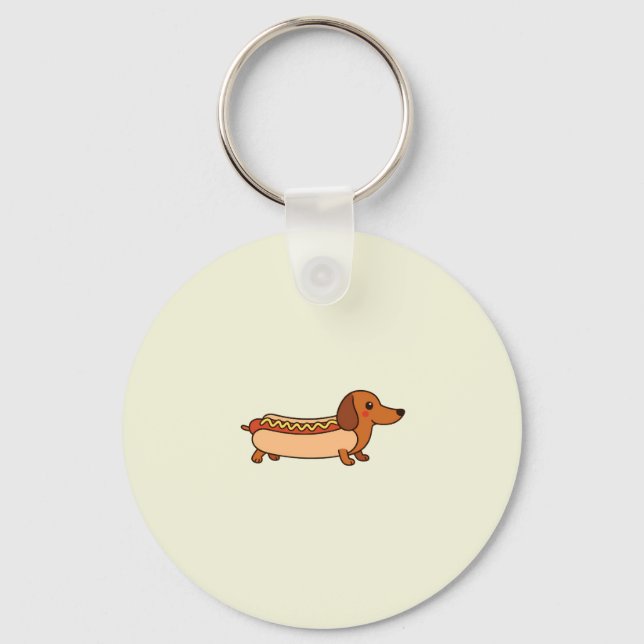 Llavero Hotdog Cute dachshund (Anverso)