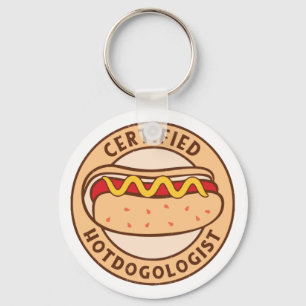 Llavero Hotdogólogo certificado Funny Hot Dog Lover