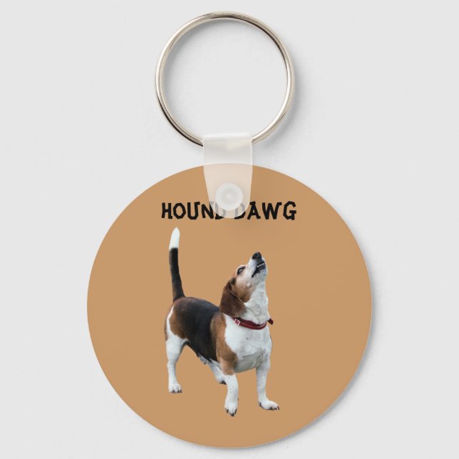 Llavero Hound Dawg Beagle Funny Dog Keychain (Anverso)