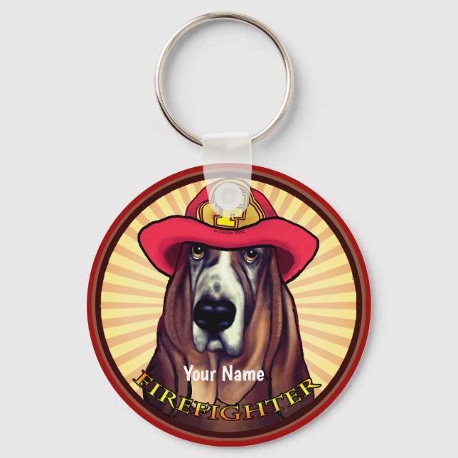 Llavero Hound Dog Firefighter keychain (Anverso)