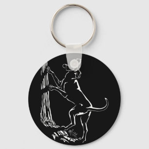 Llavero Hound Dog Keychain Hunting Dog Art Keychain