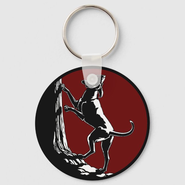 Llavero Hound Dog Keychain Hunting Dog Art Keychain (Anverso)