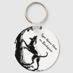 Llavero Hound Dog Keychain Hunting Dog Art Keychain
