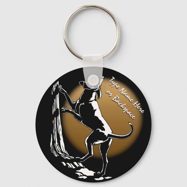 Llavero Hound Dog Keychain Personalized Hung Dog Gift (Anverso)